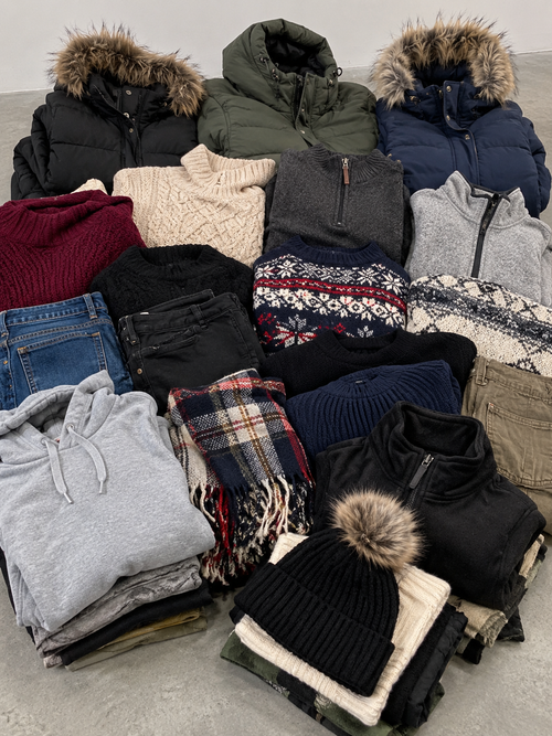 5kg Winter Clothing Bundle | Grade A & B Wholesale Clothes
